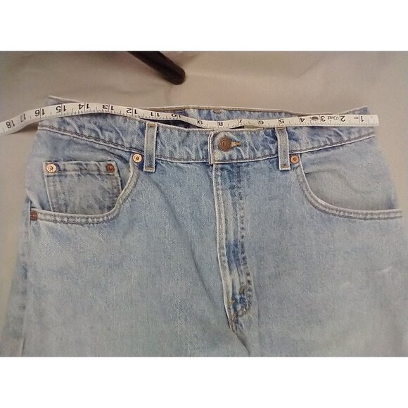 VTG Levi's 560 Jeans Men 34x36 Blue Light Wash Loose Fit Tapered Leg Red Tab Y2K - Picture 2 of 11
